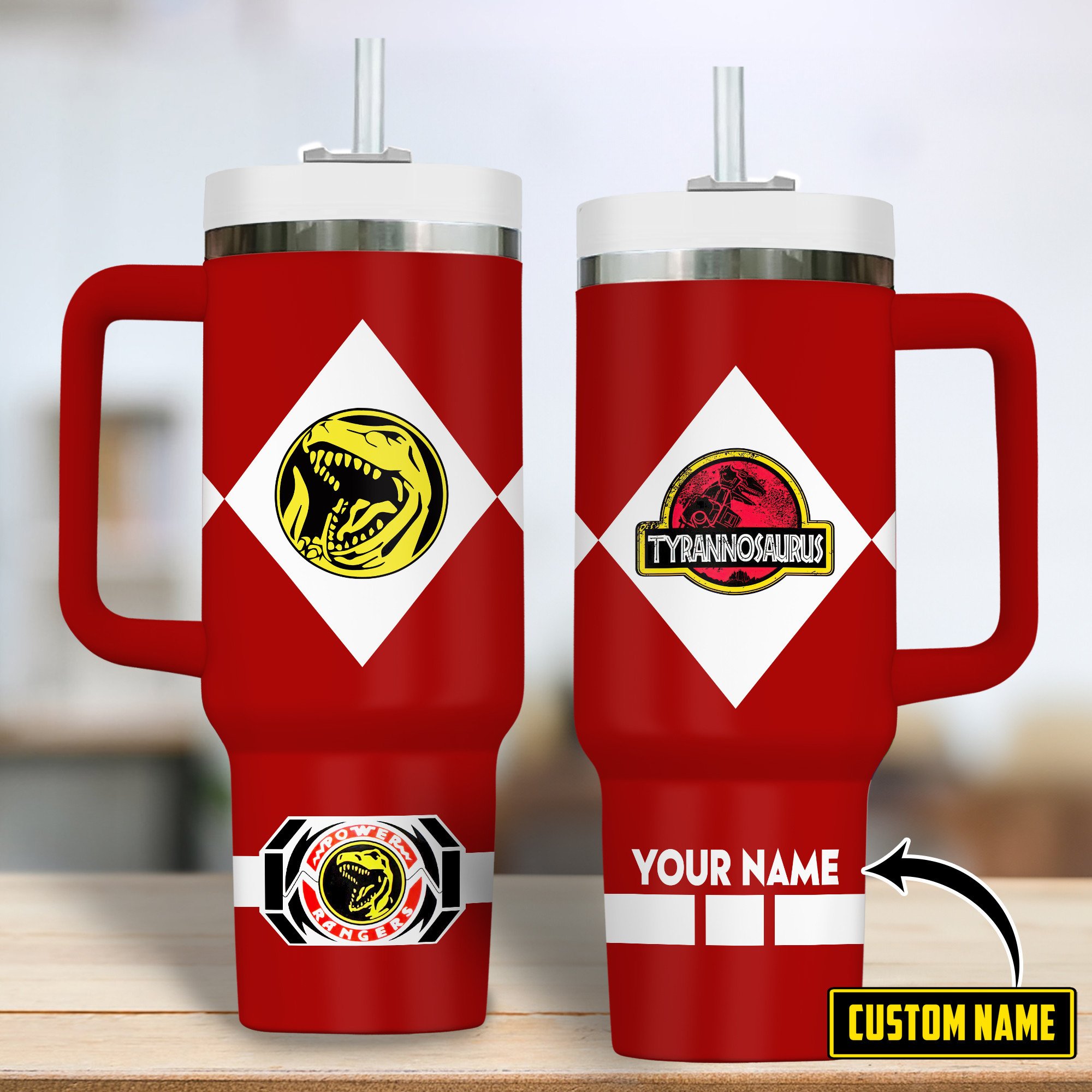 Power Rangers Movies Custom Stanley Quencher 40oz Stainless Steel Tumbler With Handle