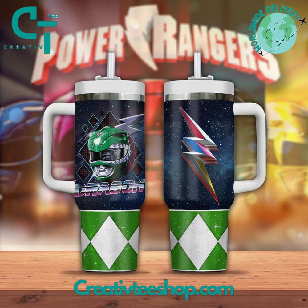 Power Rangers T-Rex Movies Custom Stanley Quencher 40oz Stainless Steel Tumbler With Handle