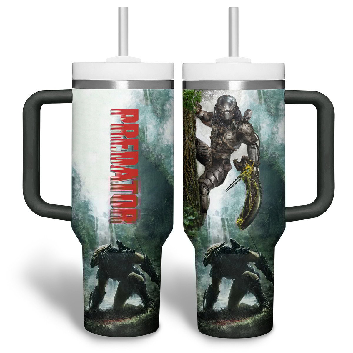 Predator Movies Custom Stanley Quencher 40oz Stainless Steel Tumbler With Handle