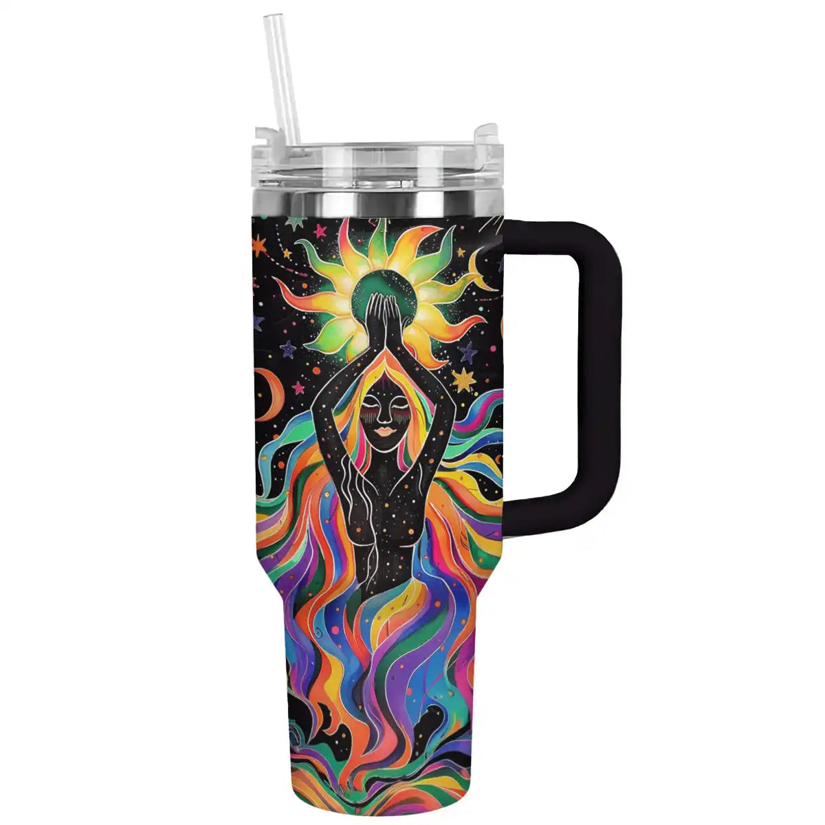 Psychedelic Dreams Custom Stanley Quencher 40oz Stainless Steel Tumbler With Handle
