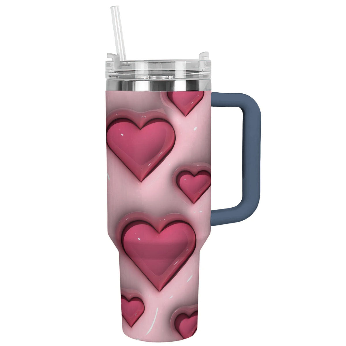 Puffy Love Custom Stanley Quencher 40oz Stainless Steel Tumbler With Handle