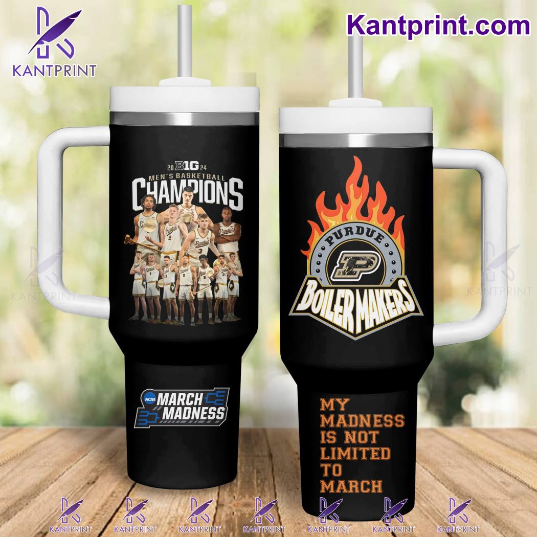 Purdue Boilermakers basketball NCAA Custom Stanley Quencher 40oz Stainless Steel Tumbler With Handle