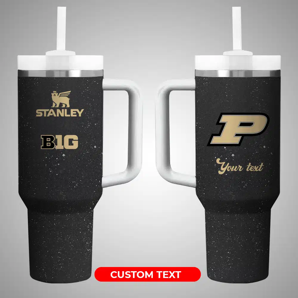 Purdue BoilermakersÂ NCAA Custom Stanley Quencher 40oz Stainless Steel Tumbler With Handle