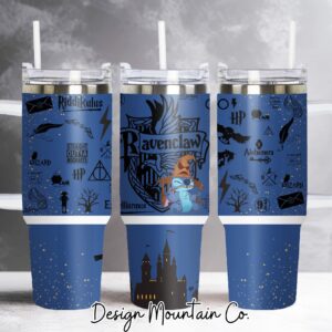 Ravenclaw Harry Potter Movies Custom Stanley Quencher 40oz Stainless Steel Tumbler With Handle