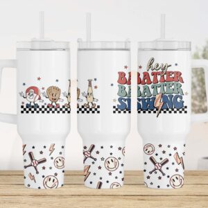 Retro Baseball Custom Stanley Quencher 40oz Stainless Steel Tumbler With Handle