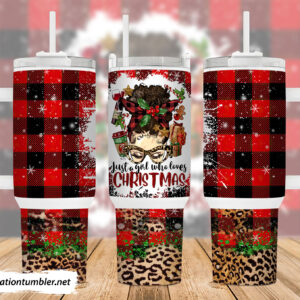 Retro Christmas Custom Stanley Quencher 40oz Stainless Steel Tumbler With Handle