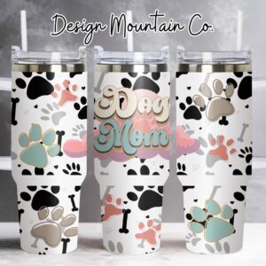 Retro Dog Custom Stanley Quencher 40oz Stainless Steel Tumbler With Handle