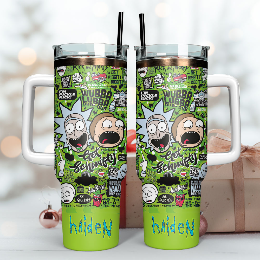 Richard and Mortimer Cartoon Custom Stanley Quencher 40oz Stainless Steel Tumbler With Handle