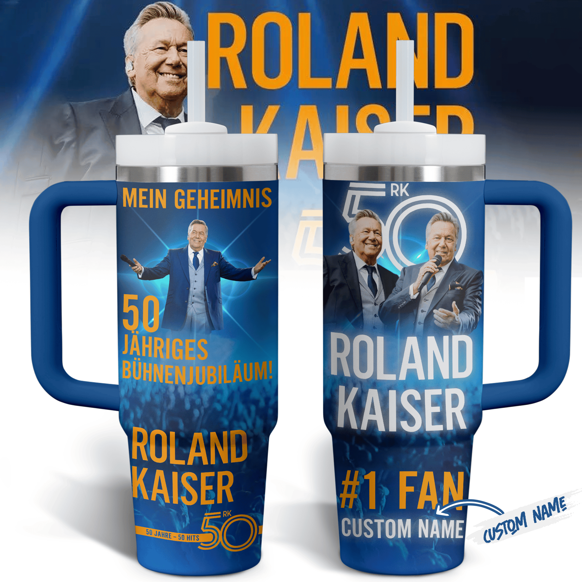 Roland Kaiser Music Custom Stanley Quencher 40oz Stainless Steel Tumbler With Handle