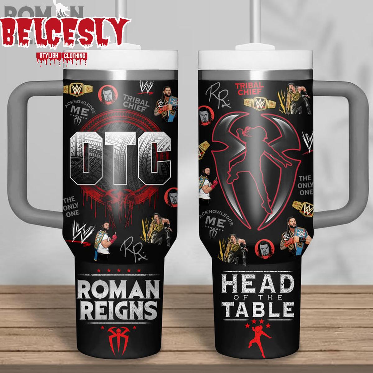 Roman Reigns Sport Custom Stanley Quencher 40oz Stainless Steel Tumbler With Handle