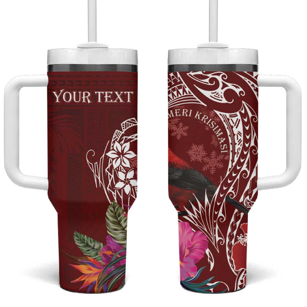 Samoa Meri Krisimasi Custom Stanley Quencher 40oz Stainless Steel Tumbler With Handle