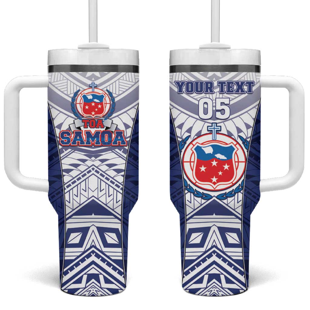 Samoa Rugby 2023 Pacific Championships Polynesian Custom Stanley Quencher 40oz Stainless Steel Tumbler With Handle