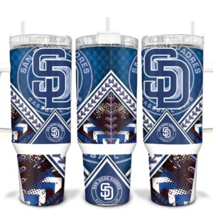 San Diego Padres MLB Custom Stanley Quencher 40oz Stainless Steel Tumbler With Handle