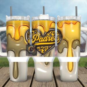 San Diego Padres MLB Custom Stanley Quencher 40oz Stainless Steel Tumbler With Handle
