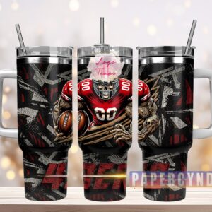 San Francisco 49ers Custom Stanley Quencher 40oz Stainless Steel Tumbler With Handle