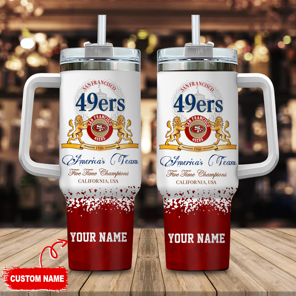 San Francisco 49ers NFL Champions Modelo Custom Stanley Quencher 40oz Stainless Steel Tumbler With Handle