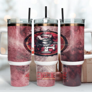 San Francisco 49ers NFL Custom Stanley Quencher 40oz Stainless Steel Tumbler With Handle