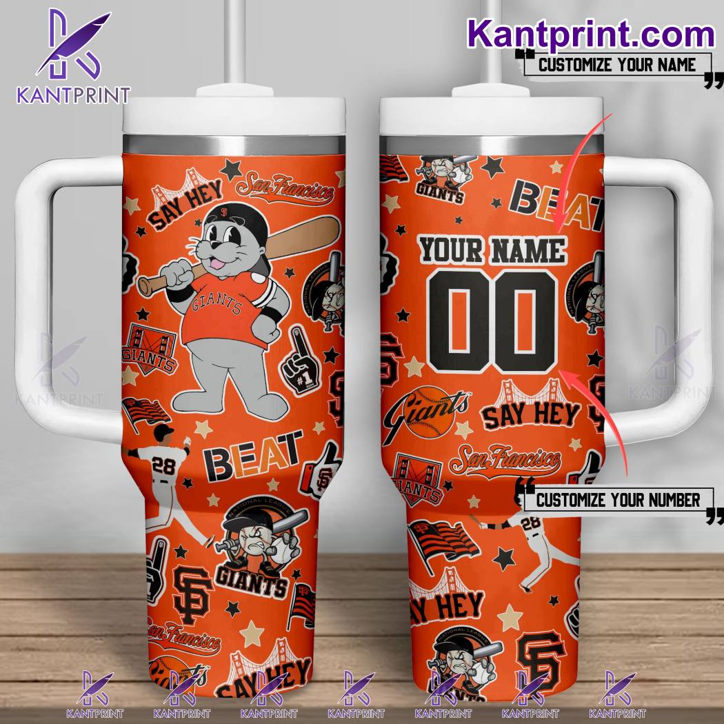 San Francisco Giants MLB Custom Stanley Quencher 40oz Stainless Steel Tumbler With Handle