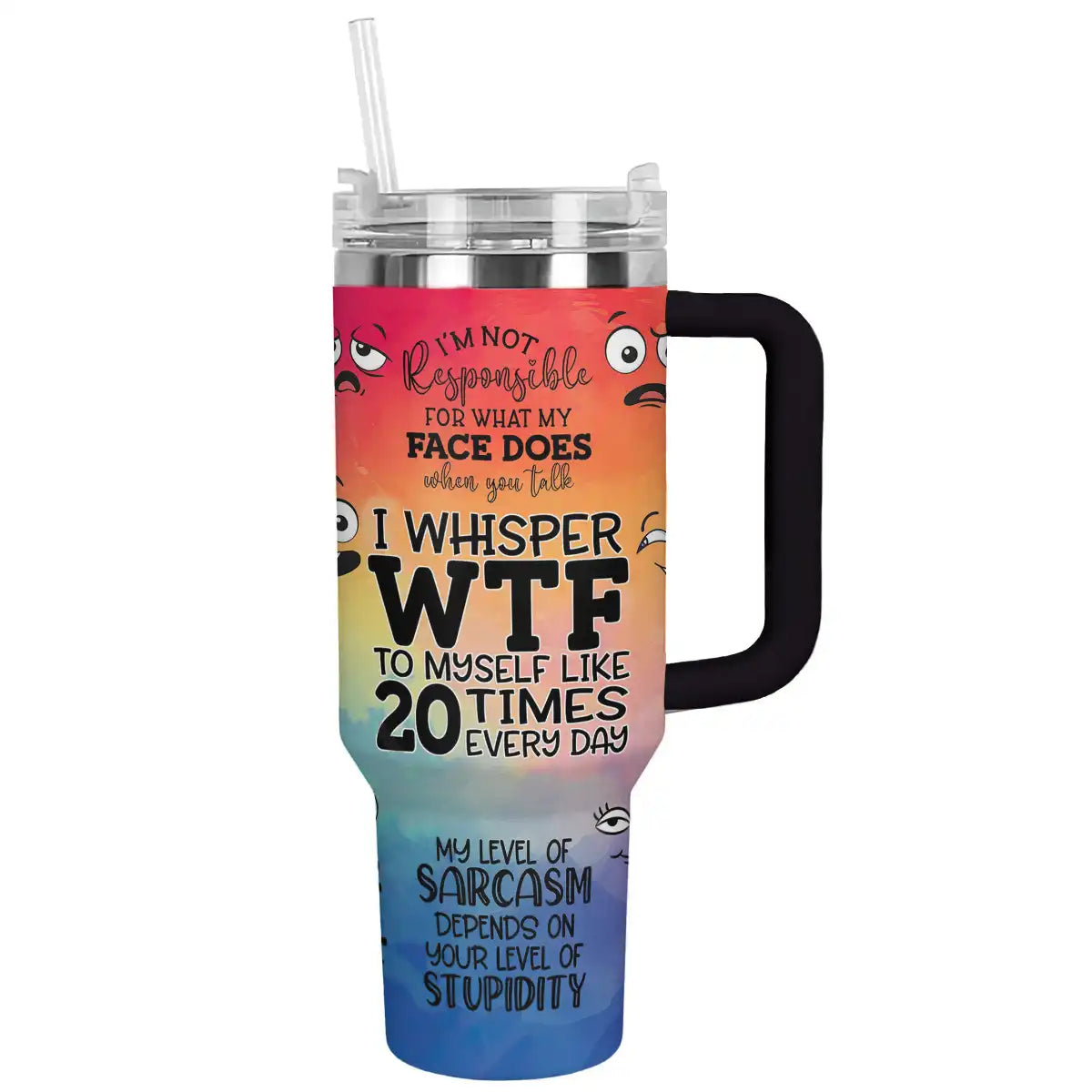 Sarcasm Music Custom Stanley Quencher 40oz Stainless Steel Tumbler With Handle