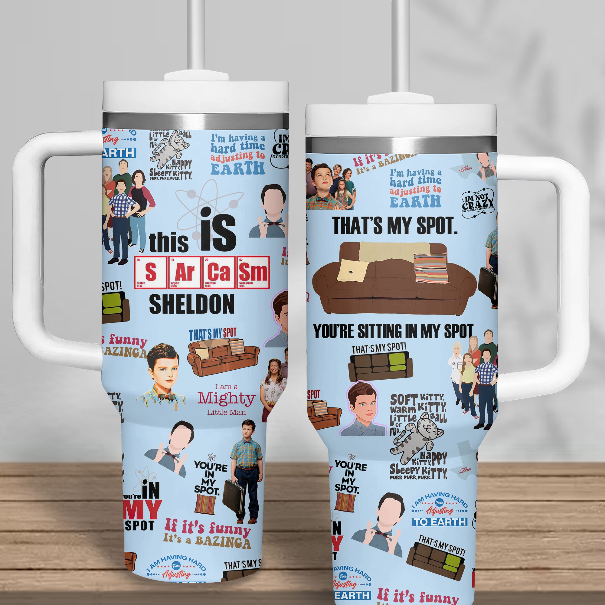 Sarcasm Music Custom Stanley Quencher 40oz Stainless Steel Tumbler With Handle