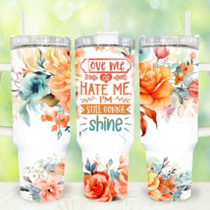 Sarcastic Floral Custom Stanley Quencher 40oz Stainless Steel Tumbler With Handle