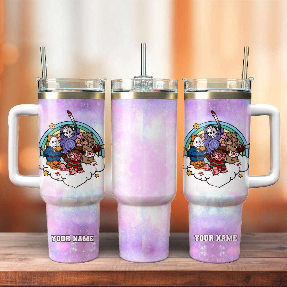 Scare Bears Movie Custom Stanley Quencher 40oz Stainless Steel Tumbler With Handle