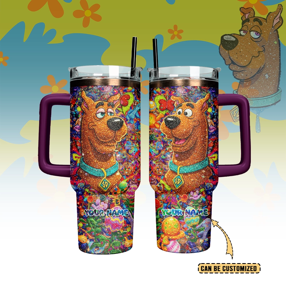 Scooby-Doo x Happy Easter Custom Stanley Quencher 40oz Stainless Steel Tumbler With Handle
