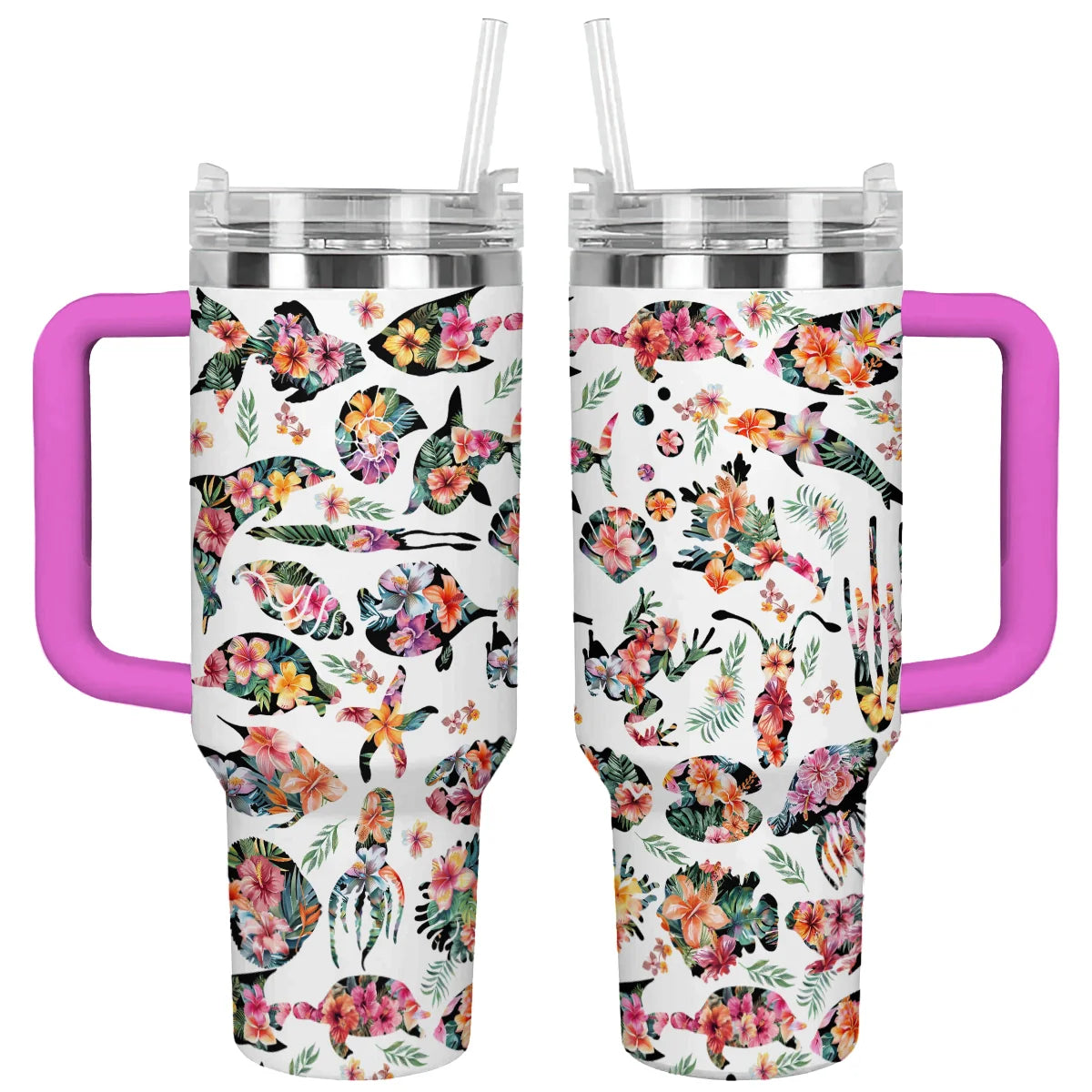 Sea Custom Stanley Quencher 40oz Stainless Steel Tumbler With Handle