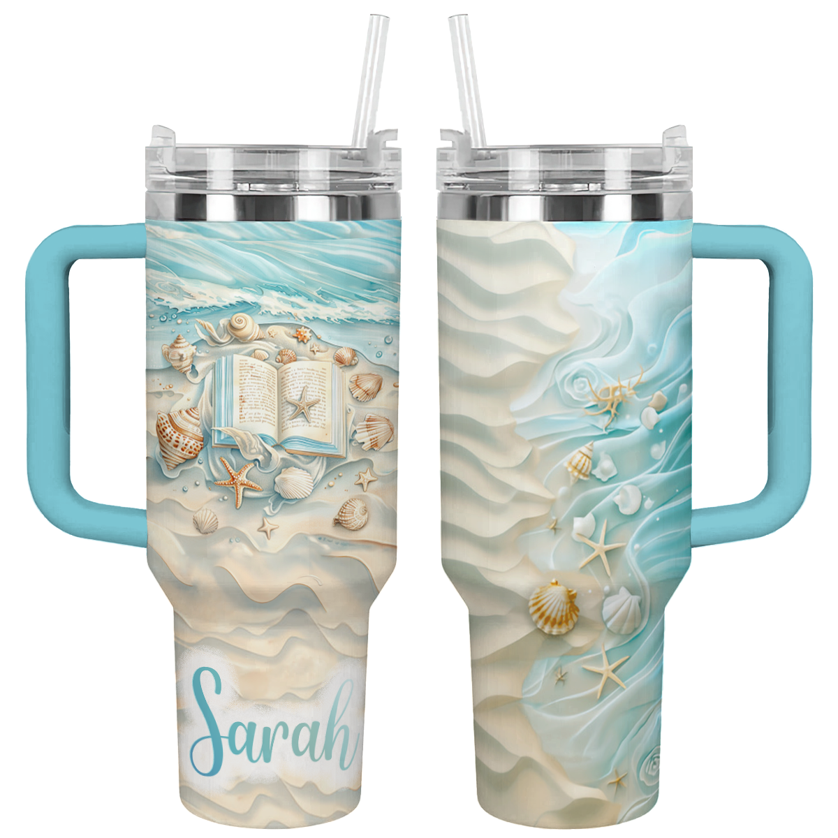 Sea Custom Stanley Quencher 40oz Stainless Steel Tumbler With Handle