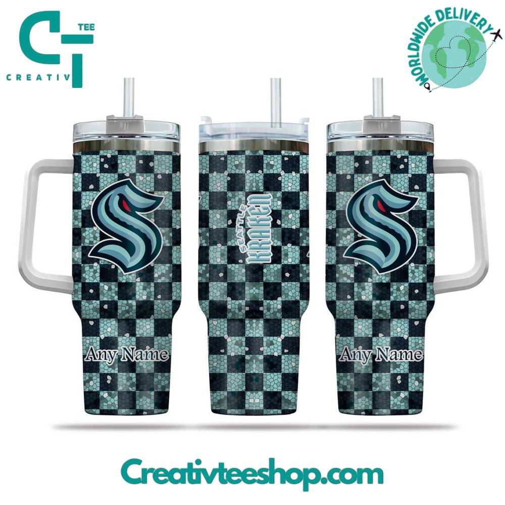Seattle Kraken NHL Custom Stanley Quencher 40oz Stainless Steel Tumbler With Handle