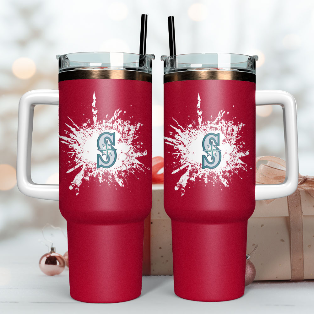 Seattle Mariners Baseball MLB Sport Custom Stanley Quencher 40oz Stainless Steel Tumbler With Handle