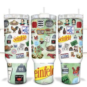 Seinfeld TV Series Custom Stanley Quencher 40oz Stainless Steel Tumbler With Handle