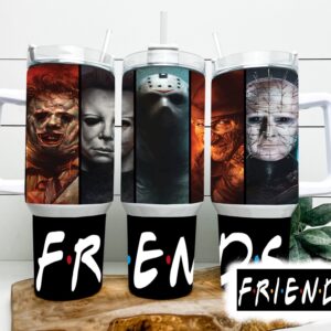 Serial Killers Horror Movies Custom Stanley Quencher 40oz Stainless Steel Tumbler With Handle