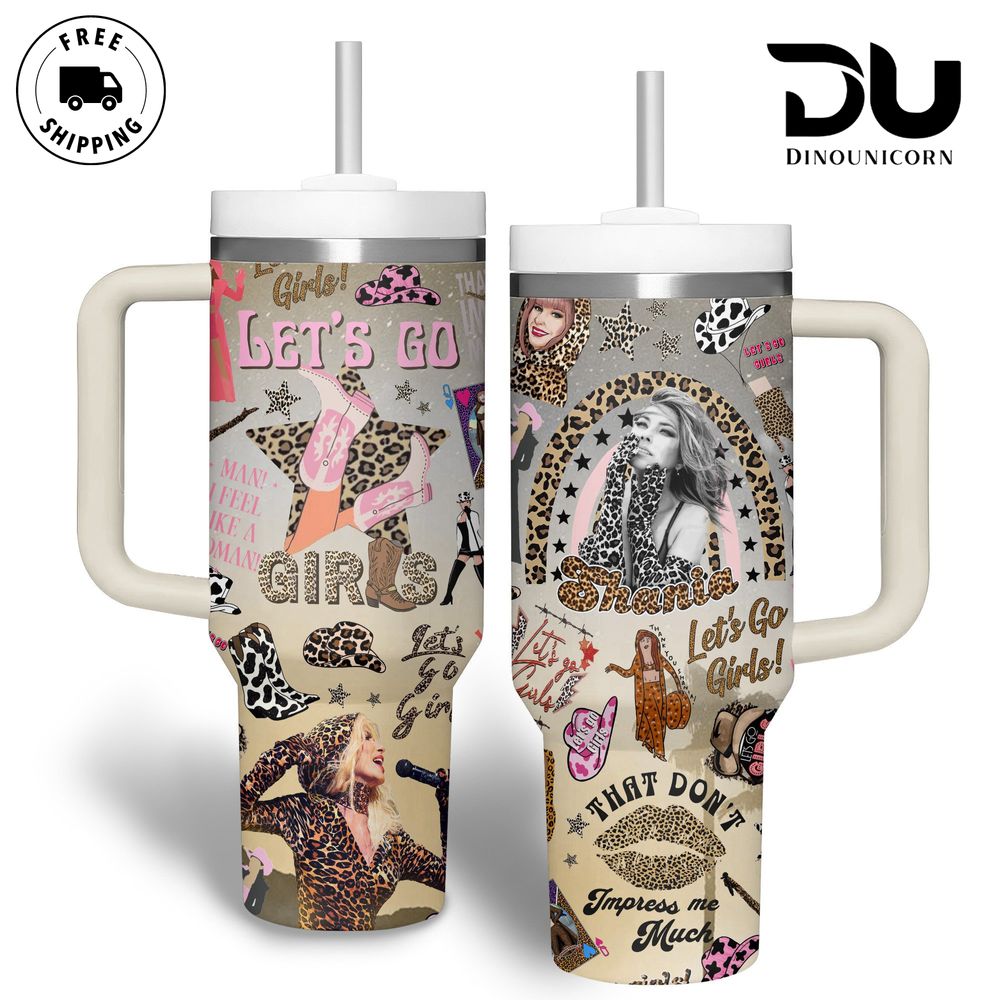 Shania Twain Music Custom Stanley Quencher 40oz Stainless Steel Tumbler With Handle