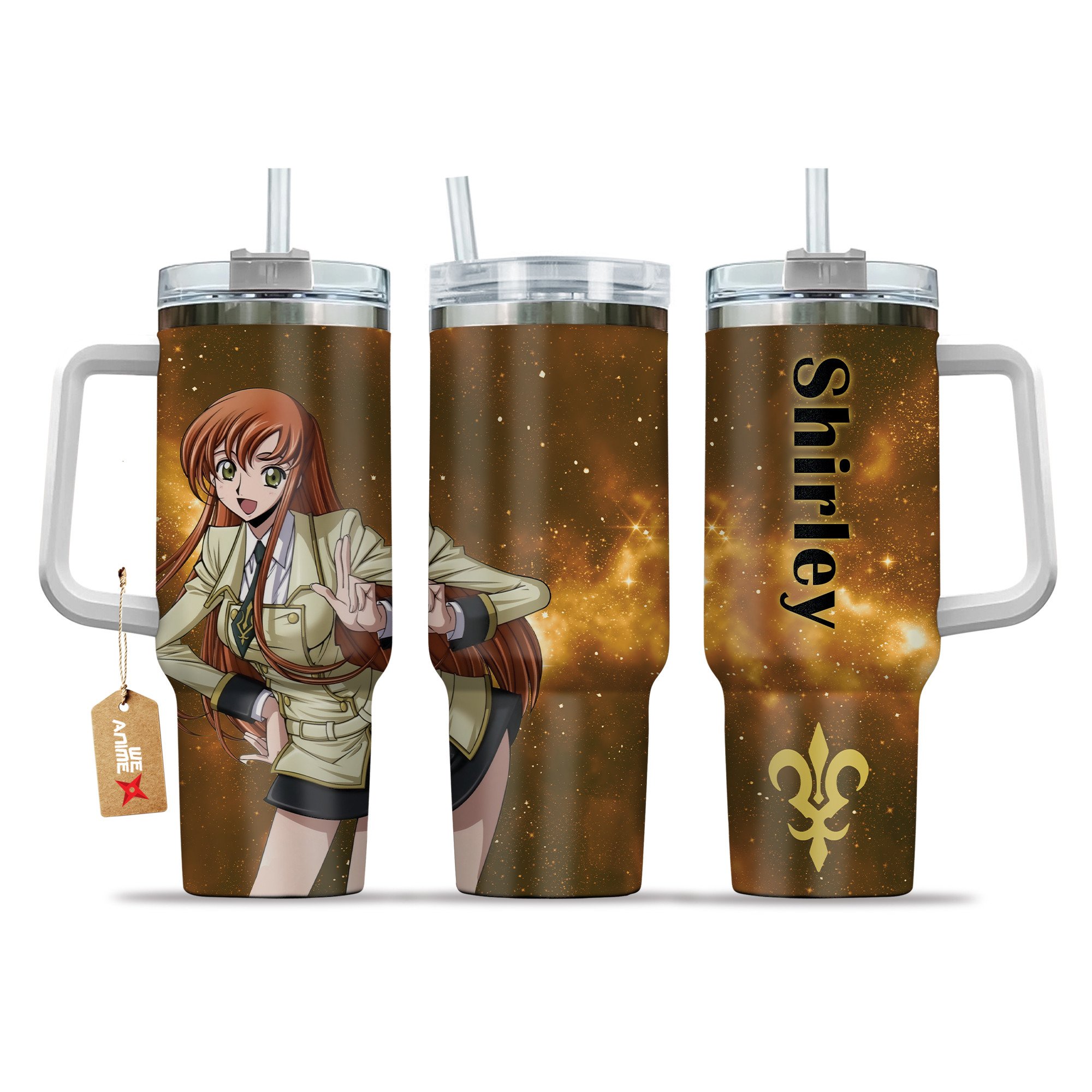 Shirley Fenette Code Geass Anime Custom Stanley Quencher 40oz Stainless Steel Tumbler With Handle