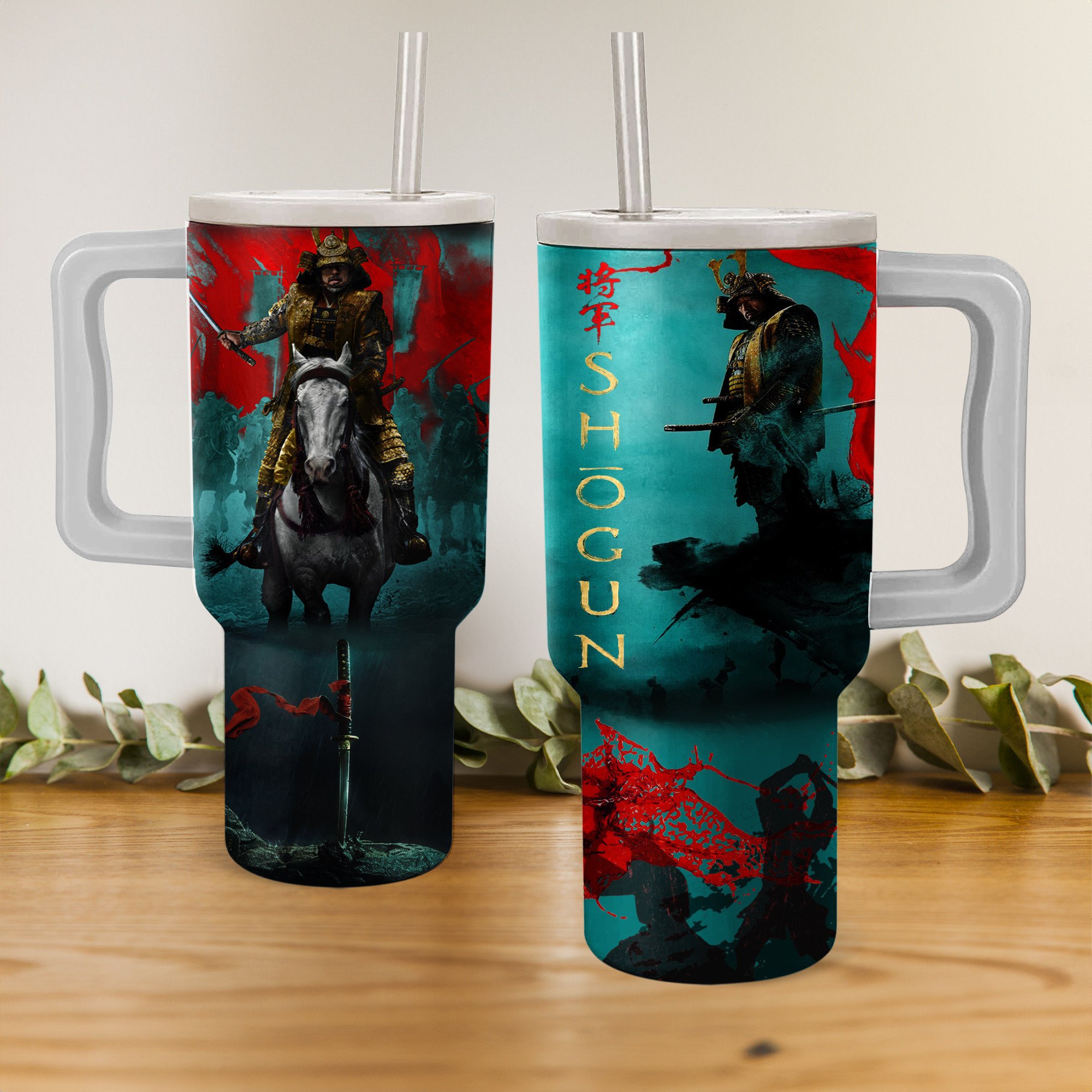 Shogun TV Series Custom Stanley Quencher 40oz Stainless Steel Tumbler With Handle