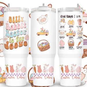 Silly Rabbit Custom Stanley Quencher 40oz Stainless Steel Tumbler With Handle