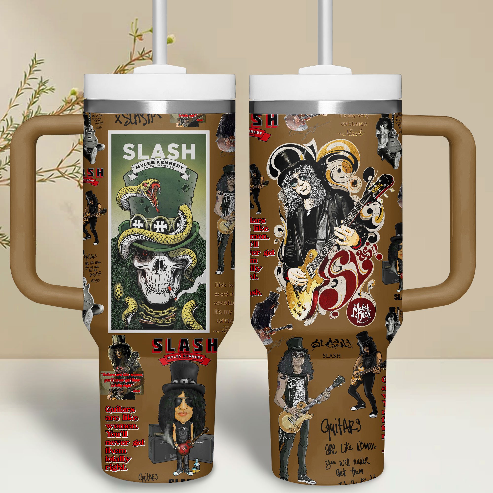 Slash Music Custom Stanley Quencher 40oz Stainless Steel Tumbler With Handle