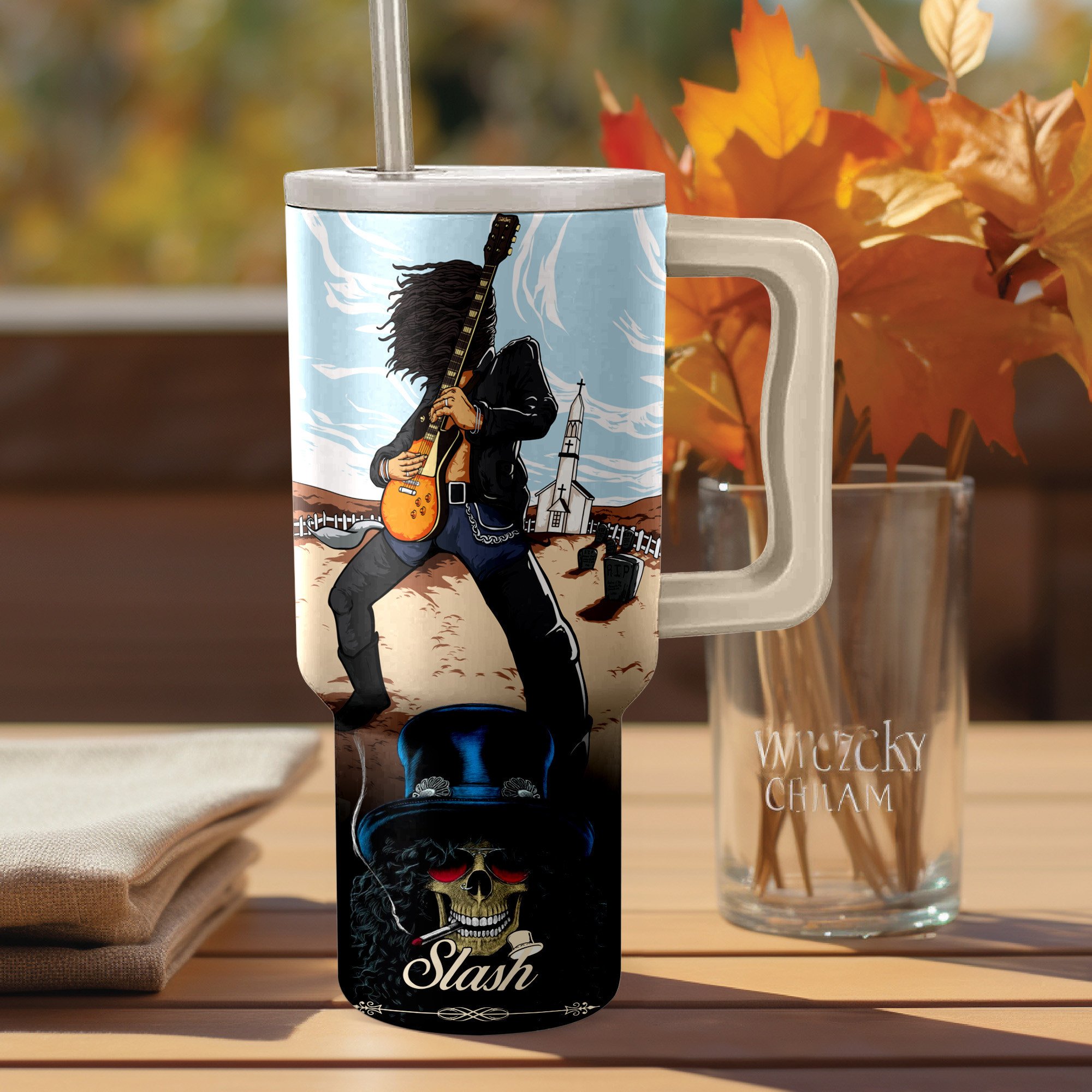 Slash Music Custom Stanley Quencher 40oz Stainless Steel Tumbler With Handle