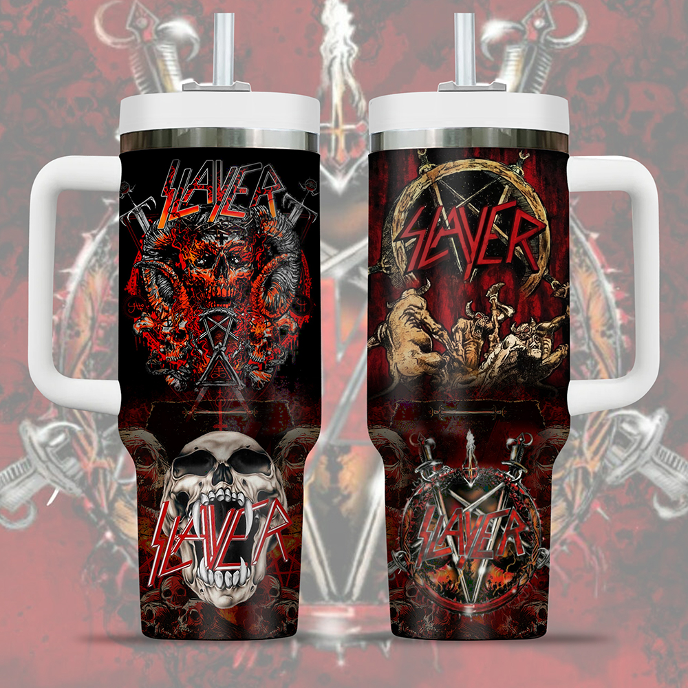 Slayer Music Custom Stanley Quencher 40oz Stainless Steel Tumbler With Handle