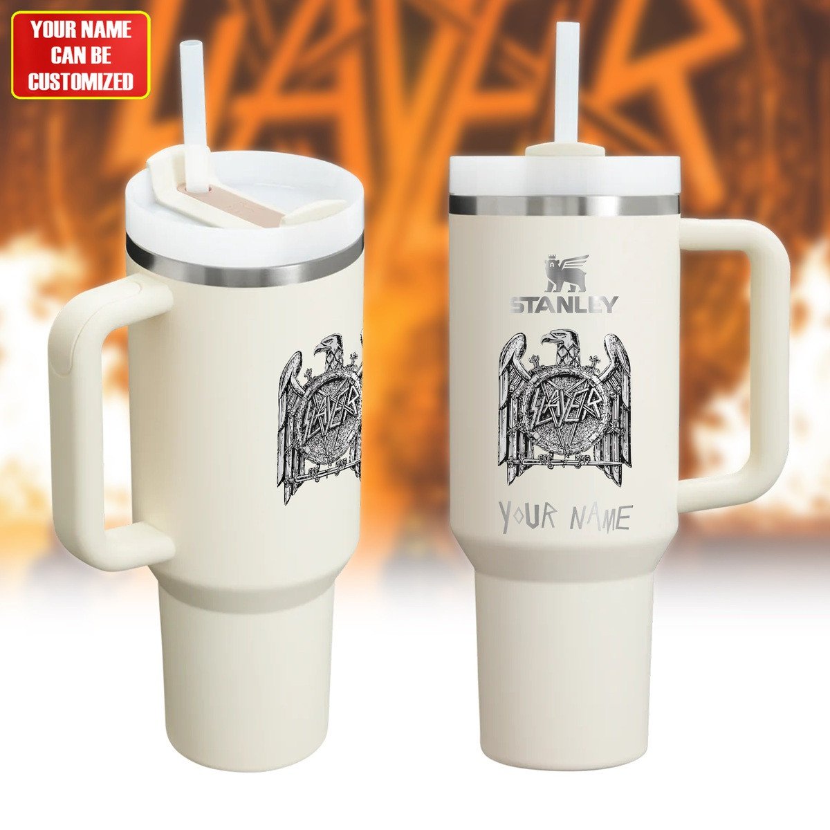 Slayer Music Custom Stanley Quencher 40oz Stainless Steel Tumbler With Handle