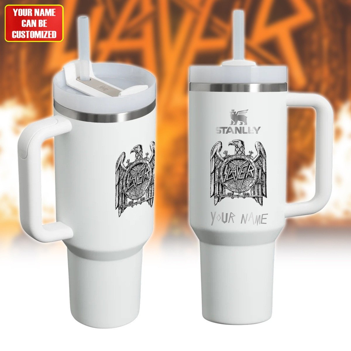 Slayer Music Custom Stanley Quencher 40oz Stainless Steel Tumbler With Handle