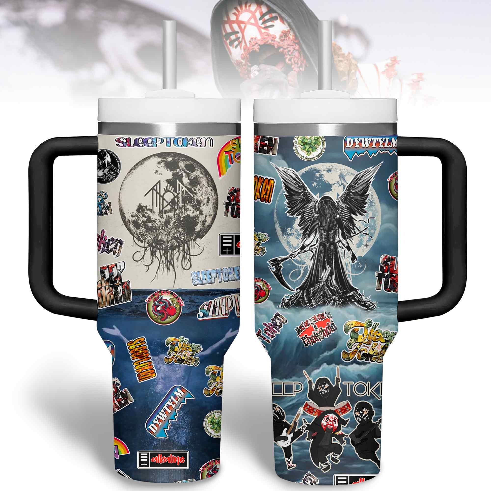 Sleep Token Music Custom Stanley Quencher 40oz Stainless Steel Tumbler With Handle