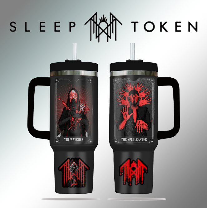 Sleep Token Music Custom Stanley Quencher 40oz Stainless Steel Tumbler With Handle