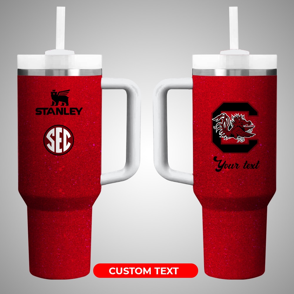 South Carolina GamecocksÂ NCAA Custom Stanley Quencher 40oz Stainless Steel Tumbler With Handle