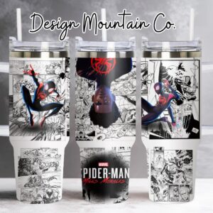 Spider Man Mavels Movies Custom Stanley Quencher 40oz Stainless Steel Tumbler With Handle
