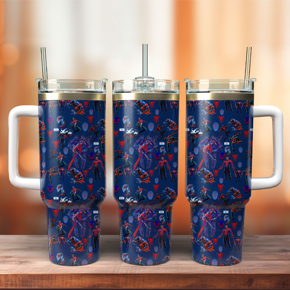 Spider Man Movie Custom Stanley Quencher 40oz Stainless Steel Tumbler With Handle