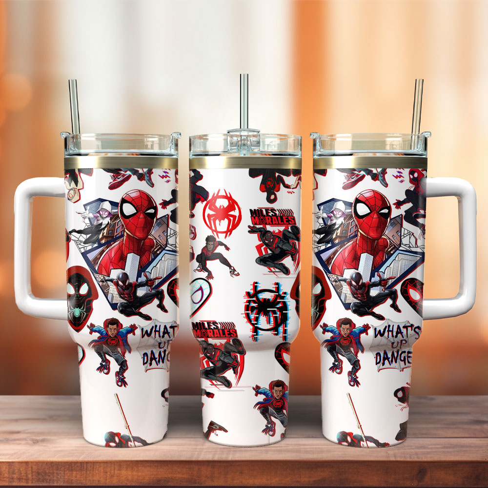 Spiderman Superhero Movies Custom Stanley Quencher 40oz Stainless Steel Tumbler With Handle