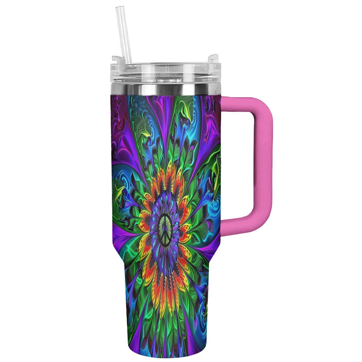 Splendid Sunflower Custom Stanley Quencher 40oz Stainless Steel Tumbler With Handle