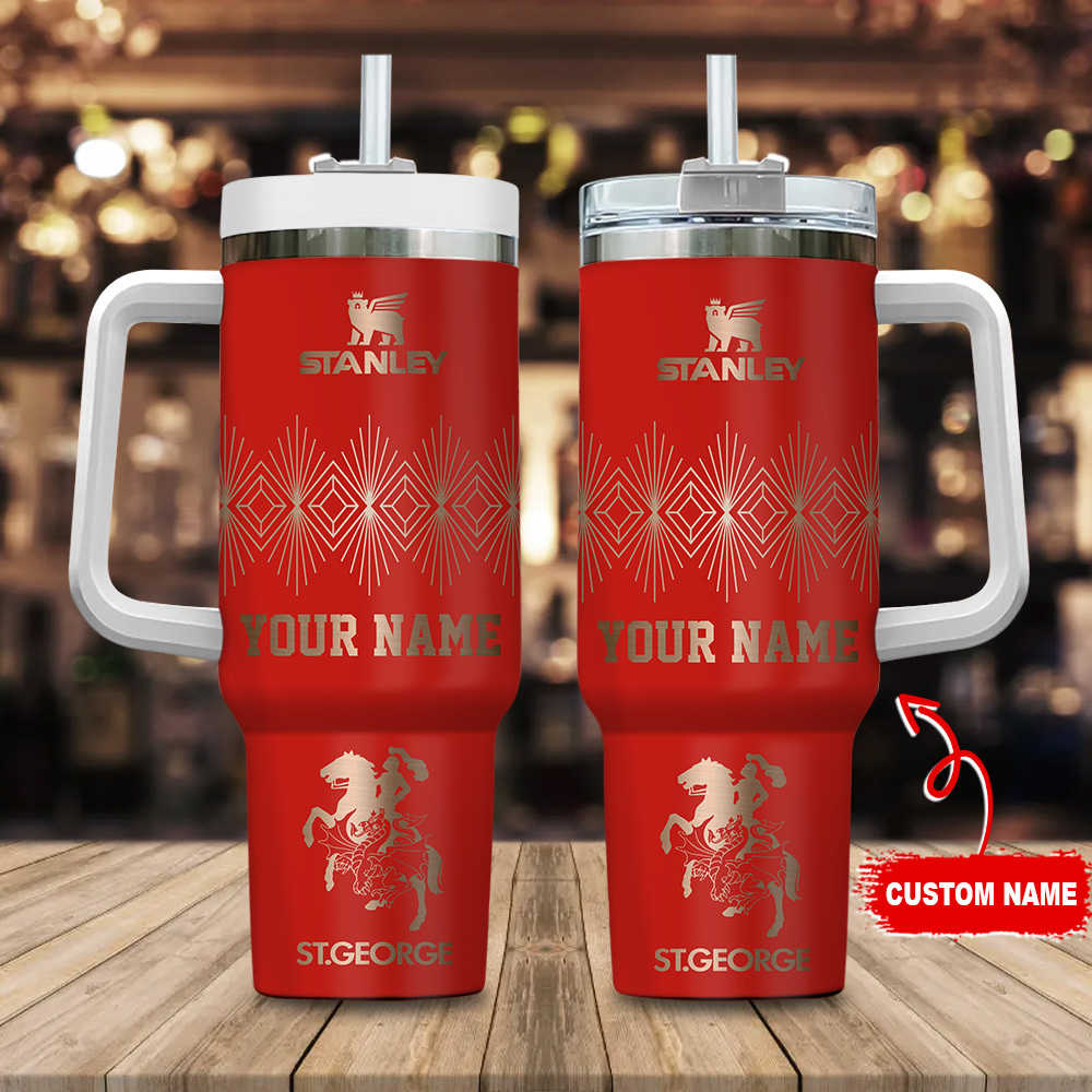 St. George Illawarra Dragons NRL Custom Stanley Quencher 40oz Stainless Steel Tumbler With Handle